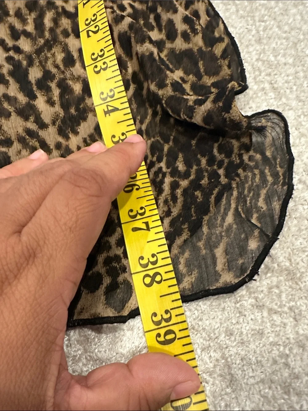 Beach cover up Leopard Print Lightweight Scarf - Black & Brown